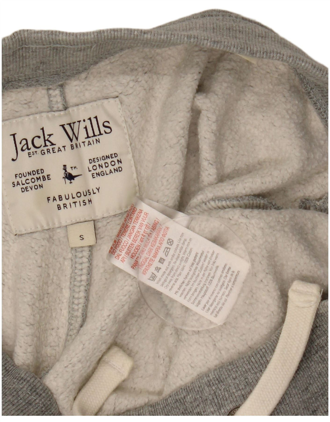 Shorts esportivos masculinos Jack Wills pequeno algodão manchado cinza