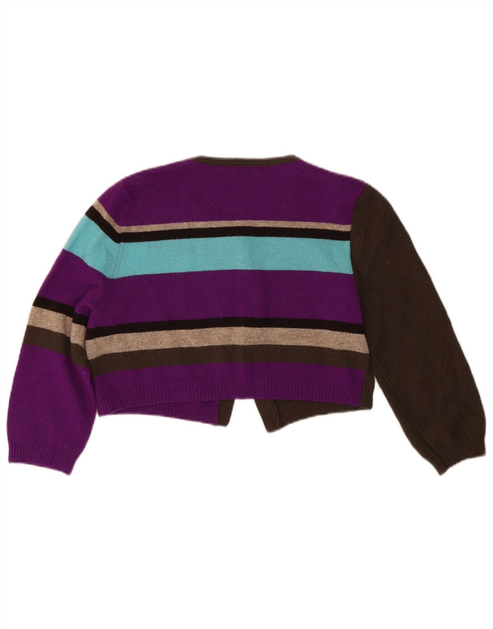 Suéter cardigã feminino manga 3/4 Benetton UK 12 médio multicolorido