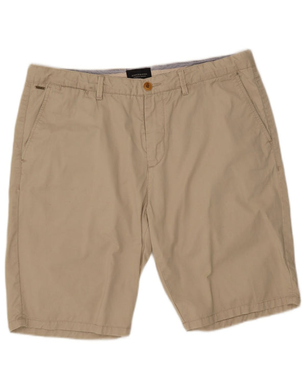 Scotch & Soda Mens Amsterdam Couture Chino Shorts W34 Grande Algodão Bege