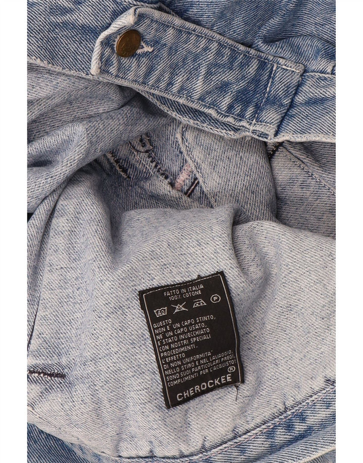 Jaqueta jeans masculina Cherokee UK 40 grande algodão geométrico azul