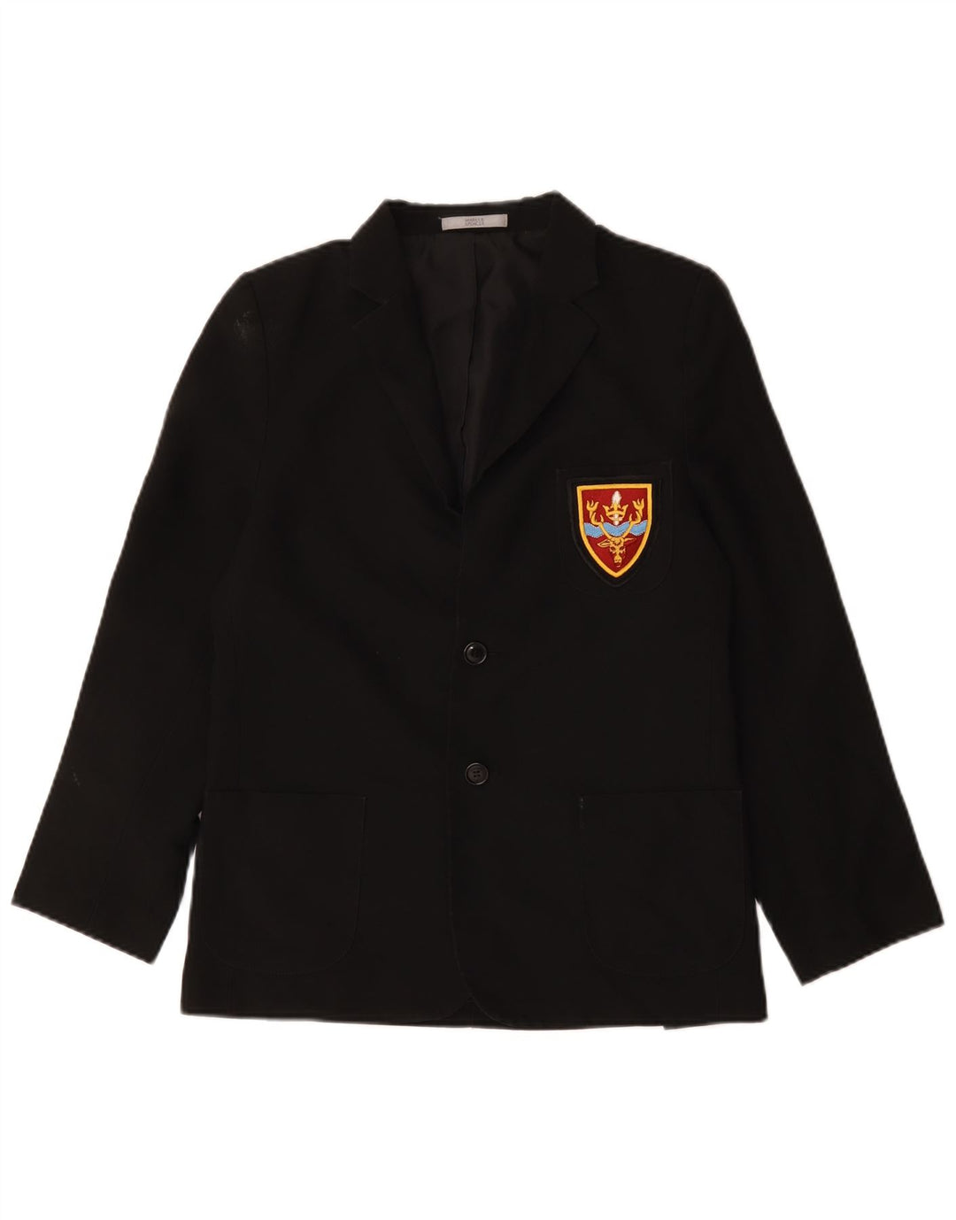 Jaqueta blazer de 2 botões Marks & Spencer Boys 12-13 anos preto poliéster