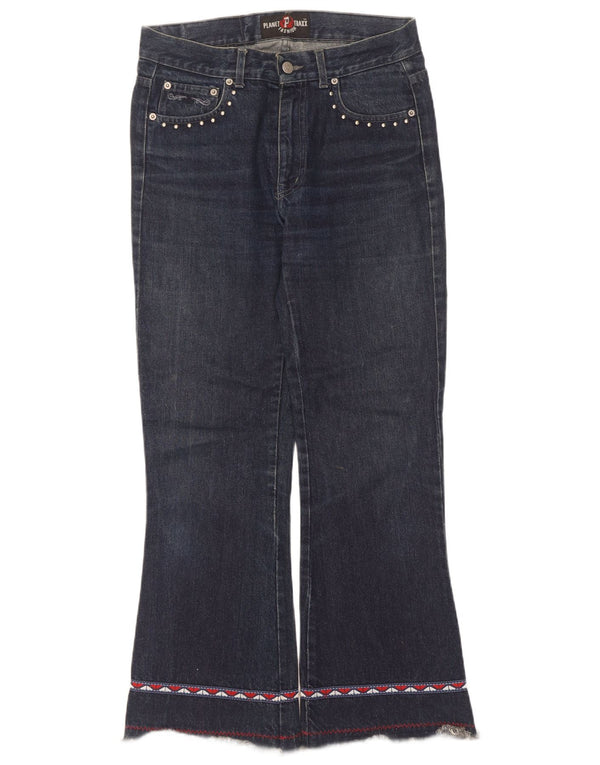 Planet Traxx feminino cintura alta bootcut jeans W29 L32 algodão azul