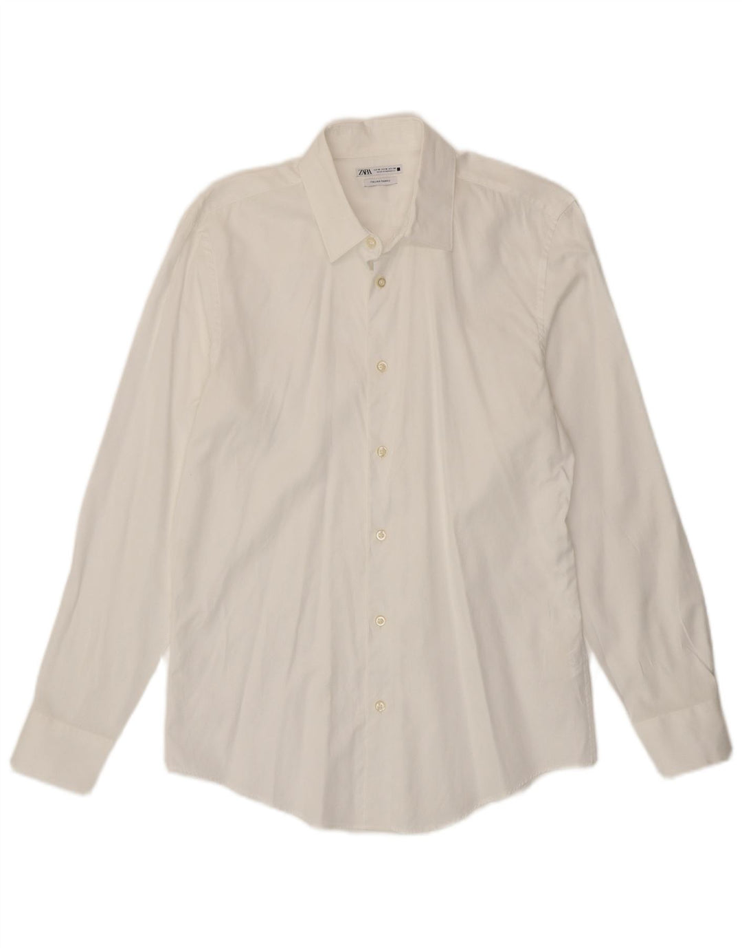 Camisa masculina ZARA médio algodão branco