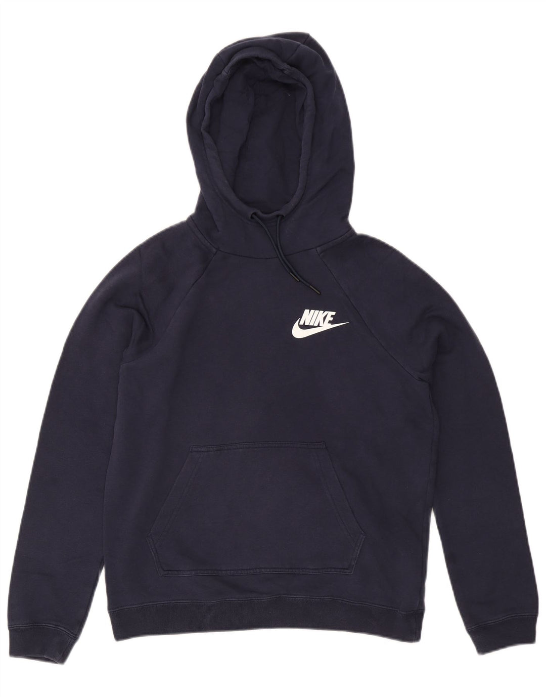 NIKE Mens Hoodie Jumper Pequeno Algodão Azul Marinho