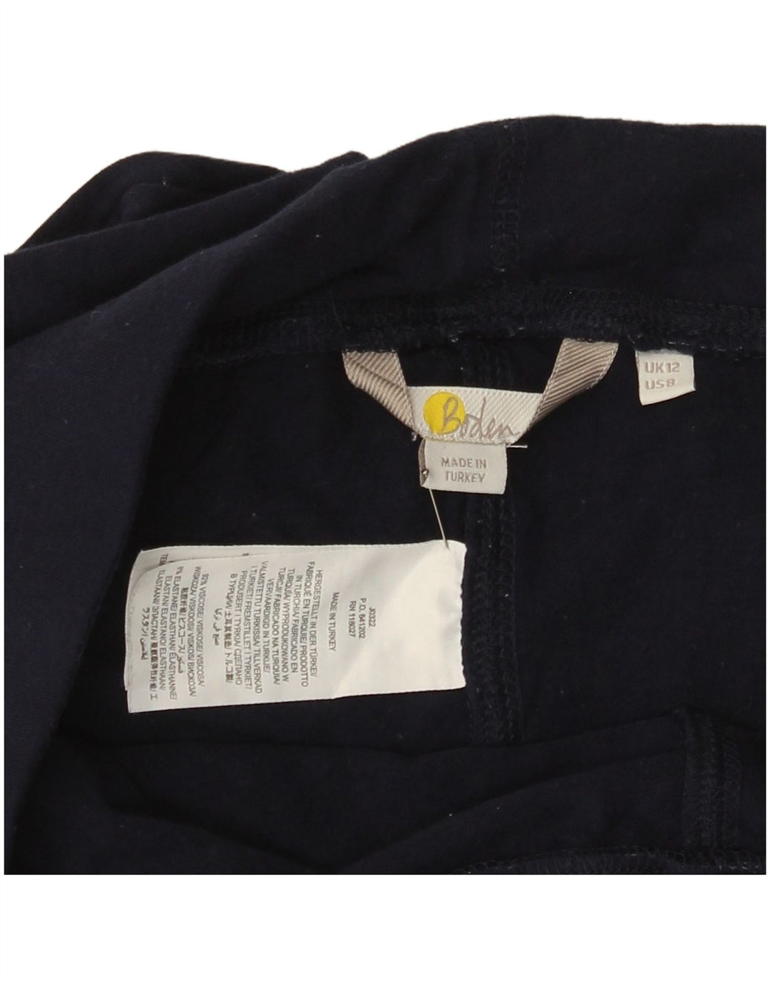 Boden Womens Capri Leggings Reino Unido 12 Médio Azul Marinho Viscose