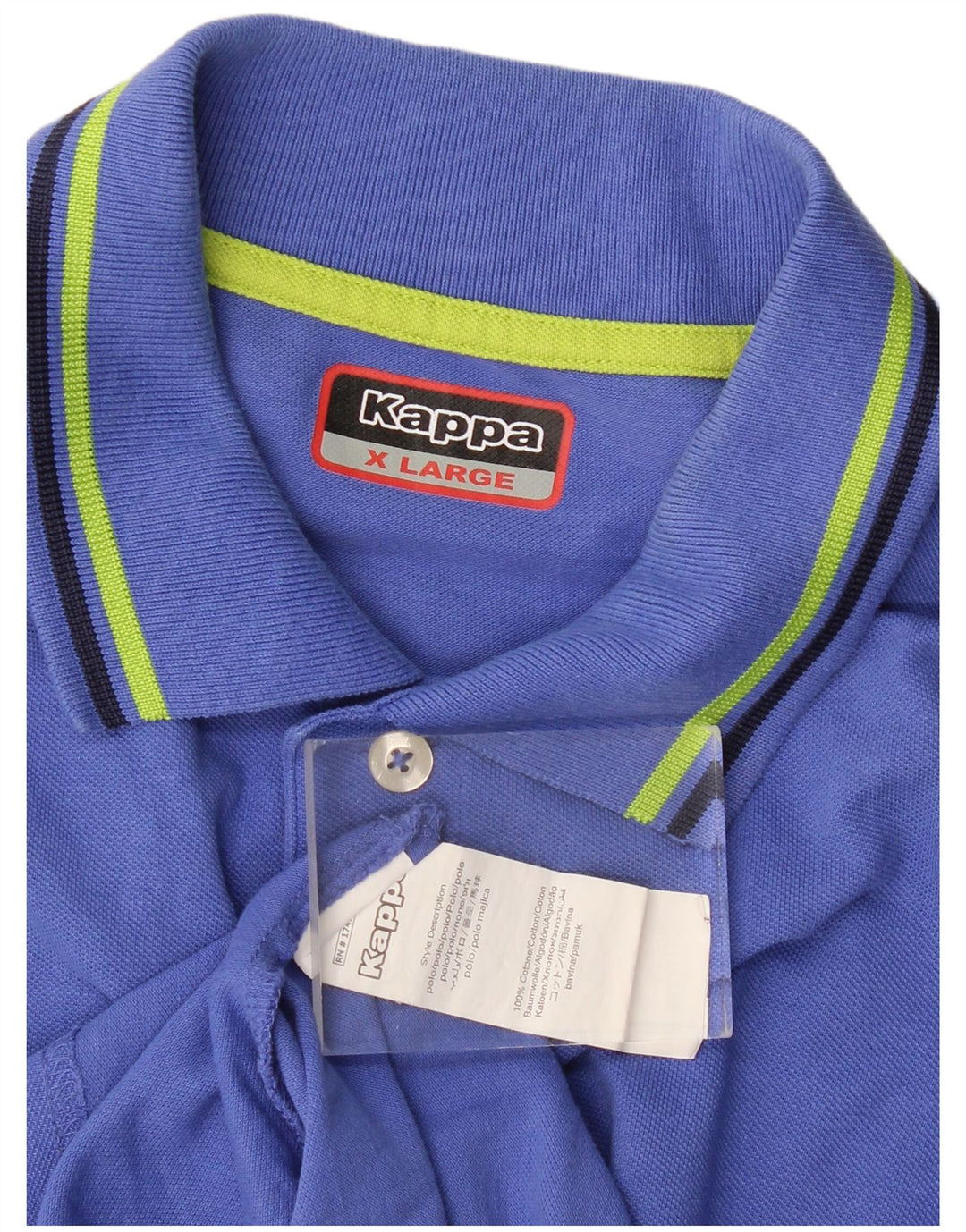 Camisa polo masculina Kappa XL algodão azul