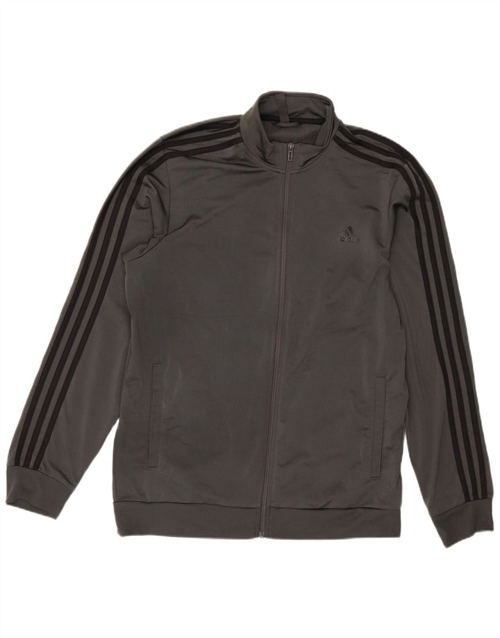 Adidas Mens Primegreen Tracksuit Top Jaqueta Grande Cinza Poliéster