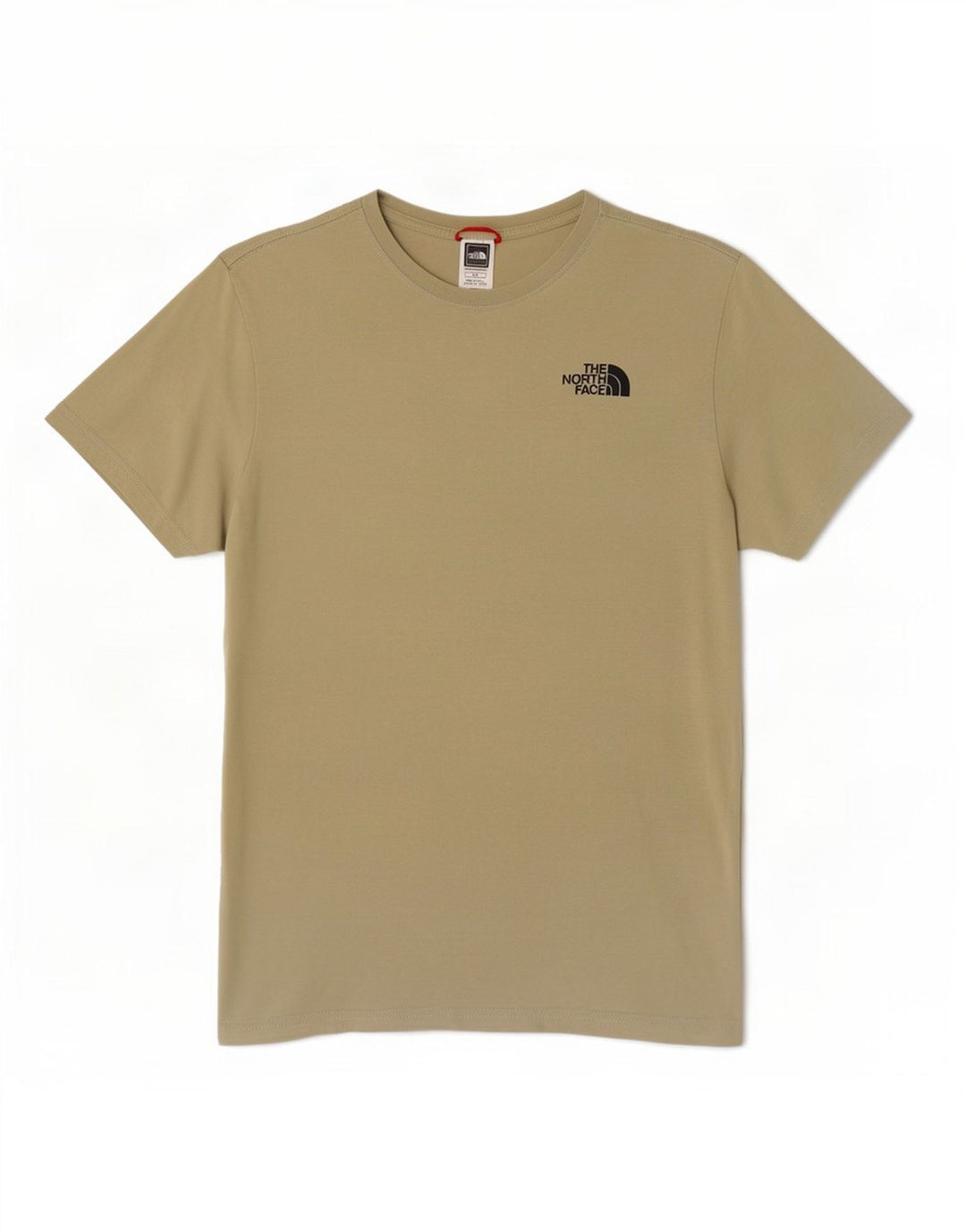 Camiseta gráfica masculina The North Face Top médio de algodão cáqui