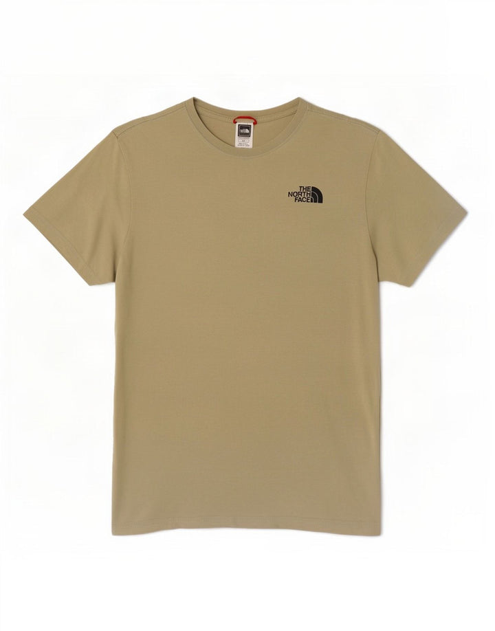 Camiseta gráfica masculina The North Face Top médio de algodão cáqui