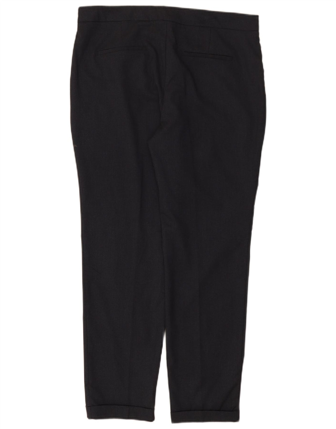 Zara Calça Chino Feminina Slim EU 40 Médio W30 L27 Azul Marinho Poliéster