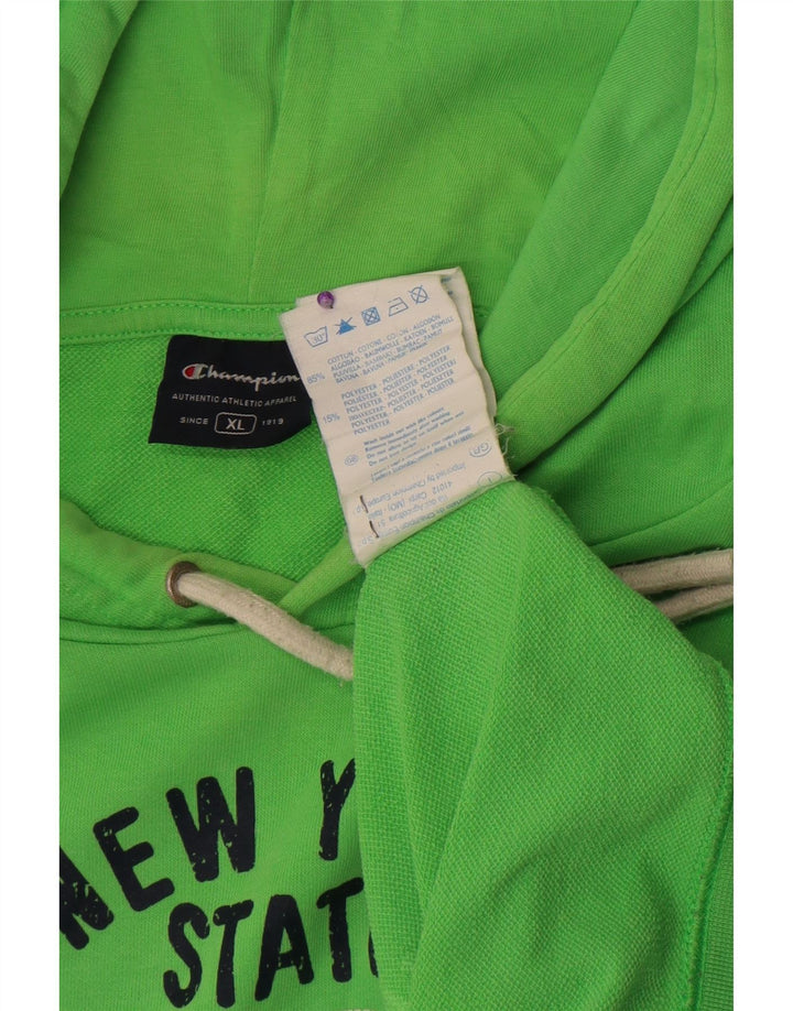 Jumper com capuz gráfico masculino Champion XL verde poliéster