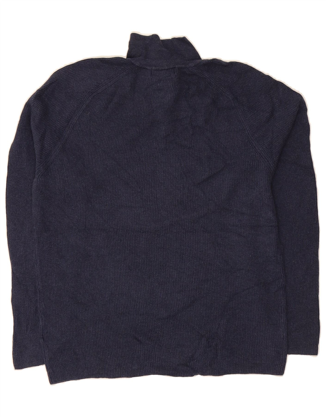 EDDIE BAUER Mens Polo Neck Jumper Sweater Medium Navy Blue Cotton Vintage Eddie Bauer and Second-Hand Eddie Bauer from Messina Hembry 