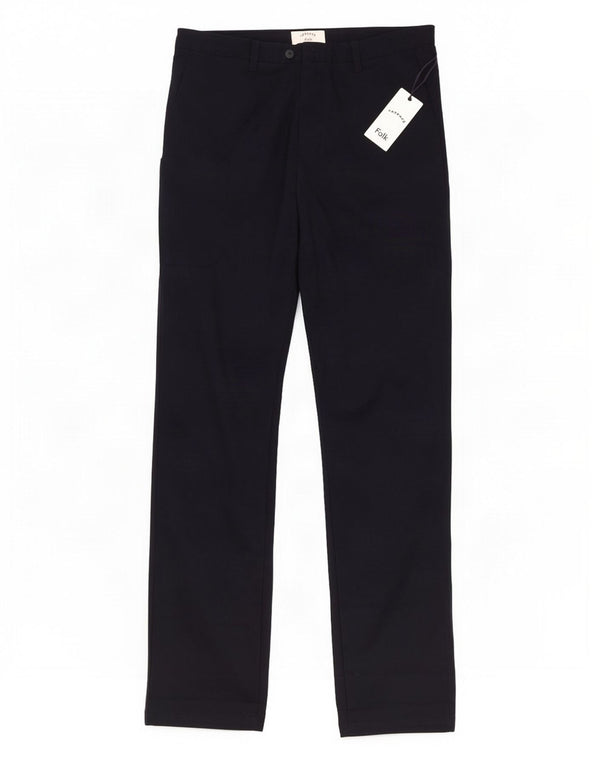 Calças cargo masculinas Fat Face Folk Slim W34 L33 Algodão Azul Marinho