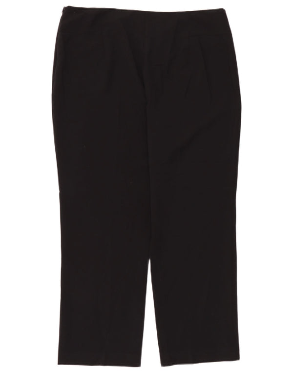 Calça feminina reta casual Marks & Spencer UK 16 grande W36 L28 preta