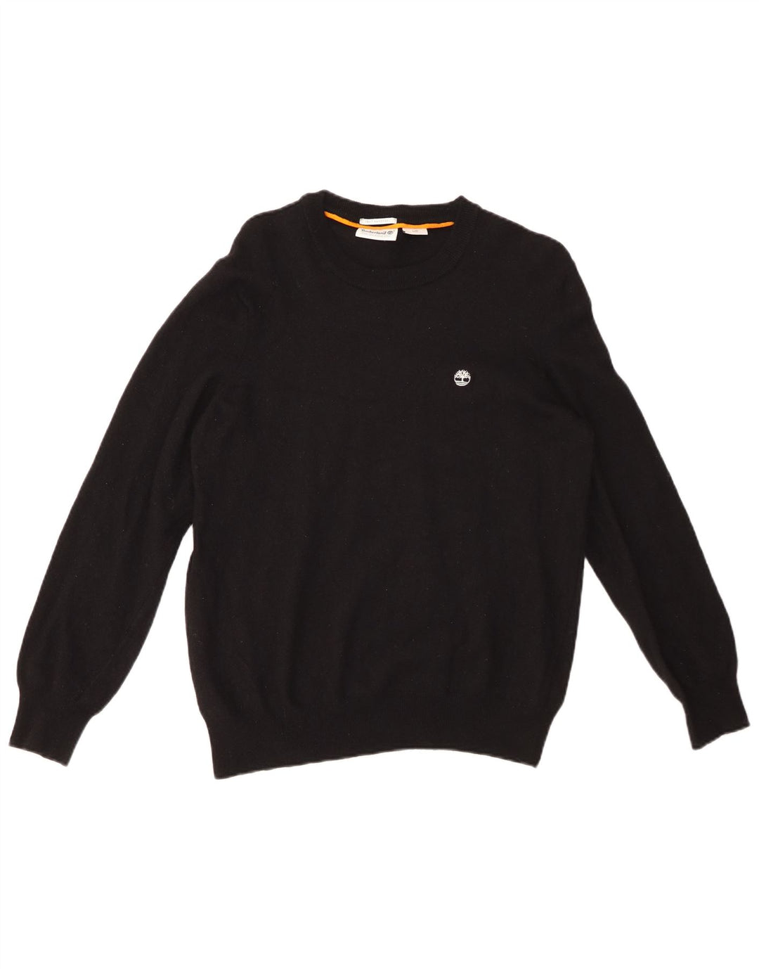 Suéter feminino TIMBERLAND com gola redonda Reino Unido 16 grande lã preta