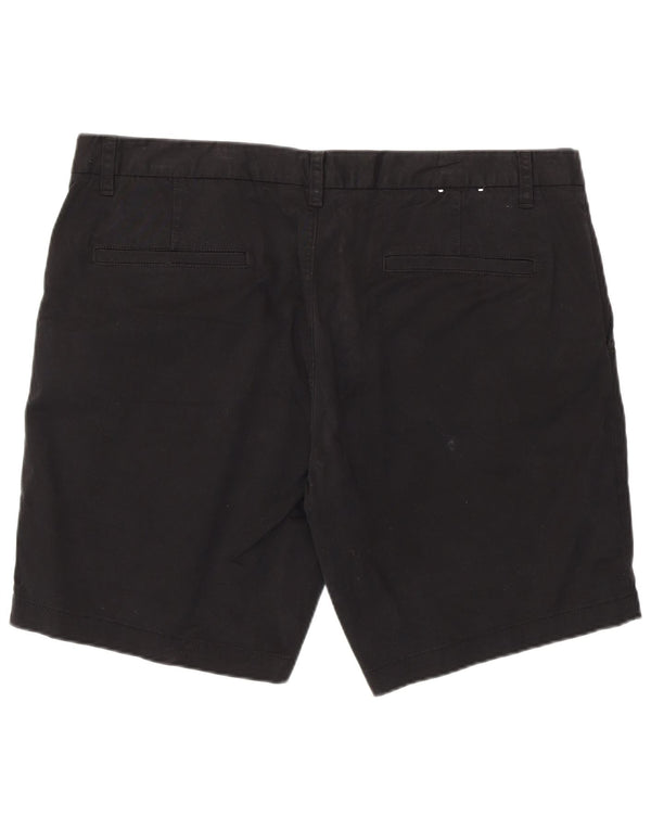 French Connection Mens Chino Shorts W38 XL Algodão Preto