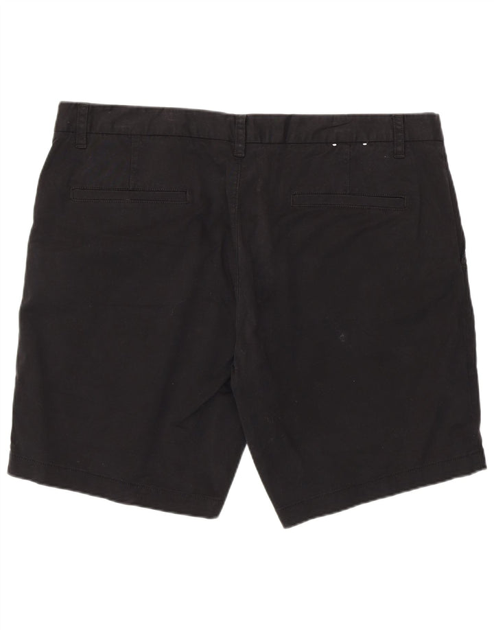 French Connection Mens Chino Shorts W38 XL Algodão Preto