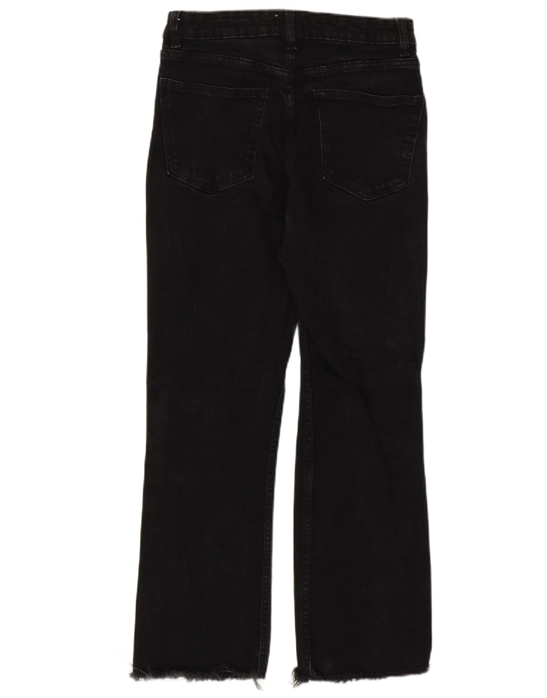 Calça jeans reta feminina Zara EU 38 pequena W28 L25 algodão preto