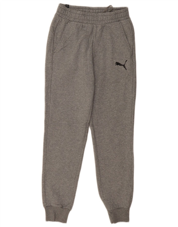 Calça de treino masculina PUMA joggers pequeno algodão cinza