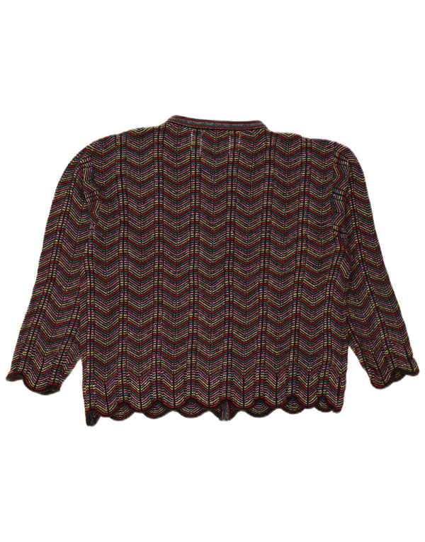 Suéter cardigã feminino College By Marcazzani UK 14 médio multicolorido