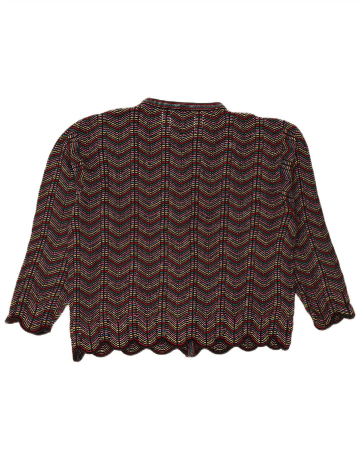 Suéter cardigã feminino College By Marcazzani UK 14 médio multicolorido