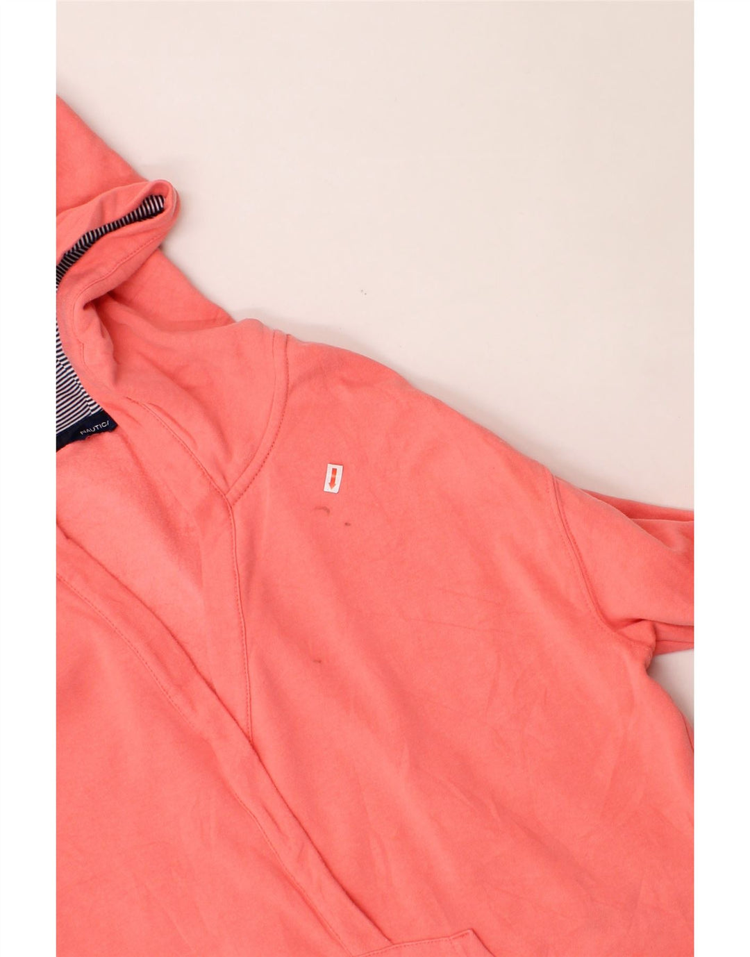 NAUTICA Womens Hoodie Jumper UK 16 Large Pink Cotton Vintage Nautica and Second-Hand Nautica from Messina Hembry 
