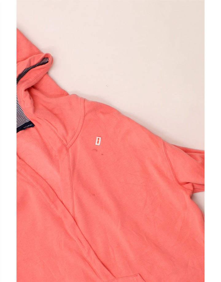 NAUTICA Womens Hoodie Jumper UK 16 Large Pink Cotton Vintage Nautica and Second-Hand Nautica from Messina Hembry 