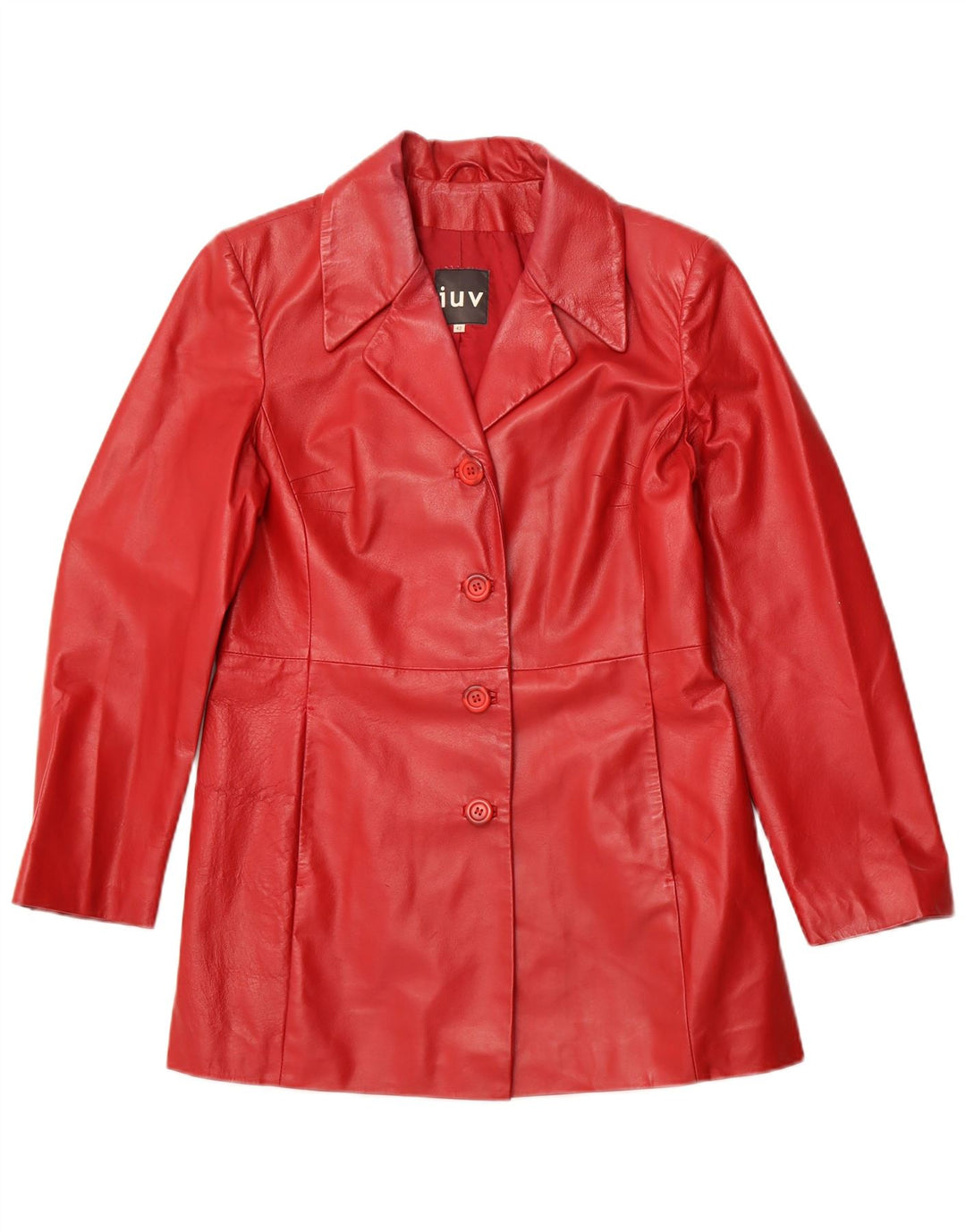 Jaqueta de couro feminina VINTAGE IT 42 couro vermelho médio
