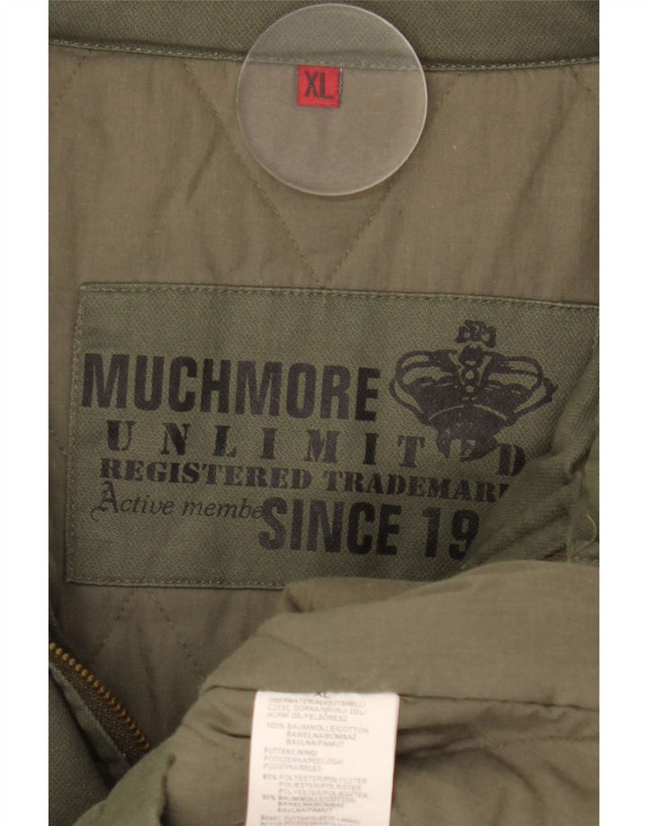 Jaqueta militar masculina Muchmore UK 42 XL algodão cáqui