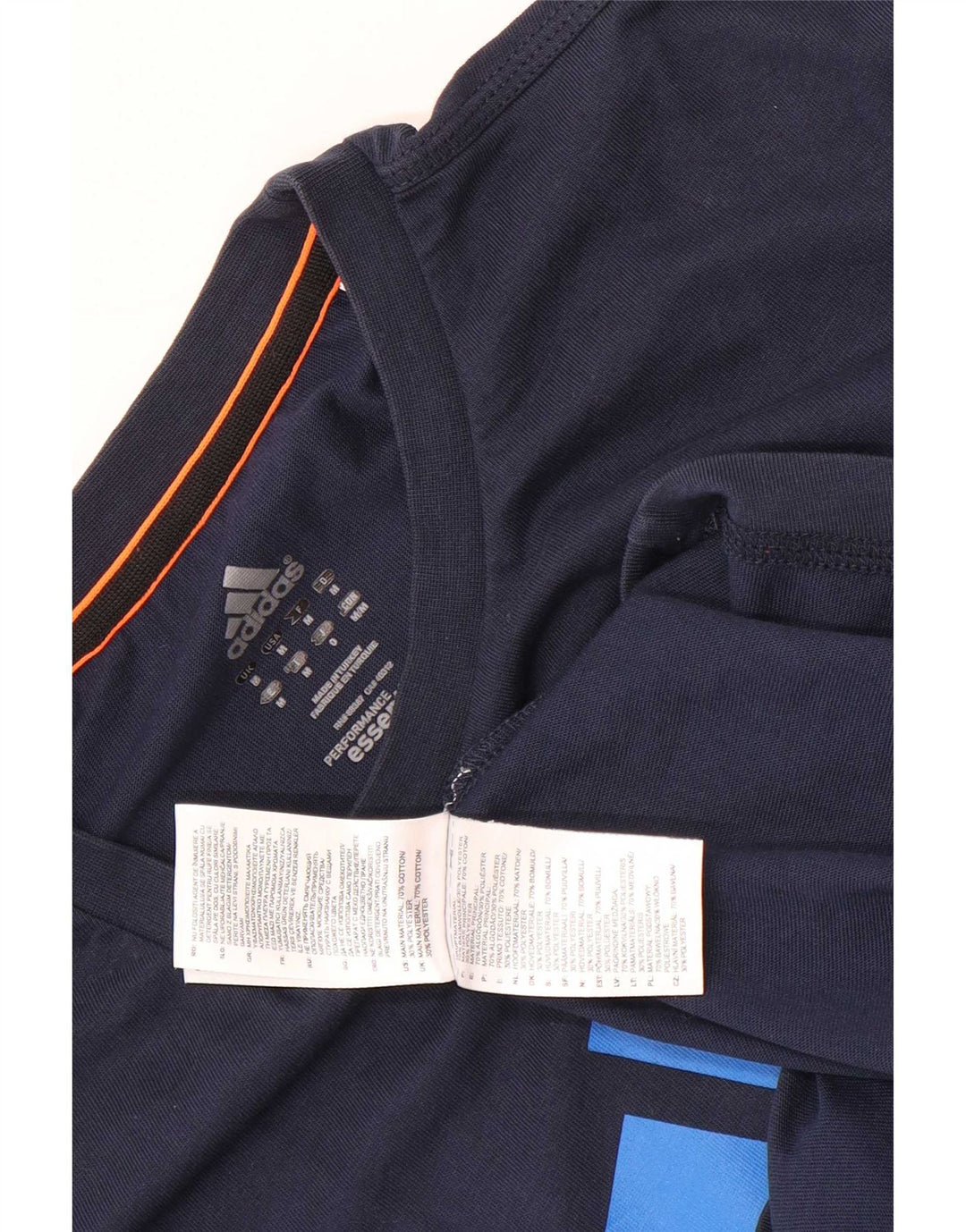 Adidas Camiseta Masculina Graphic Top Médio Algodão Azul Marinho