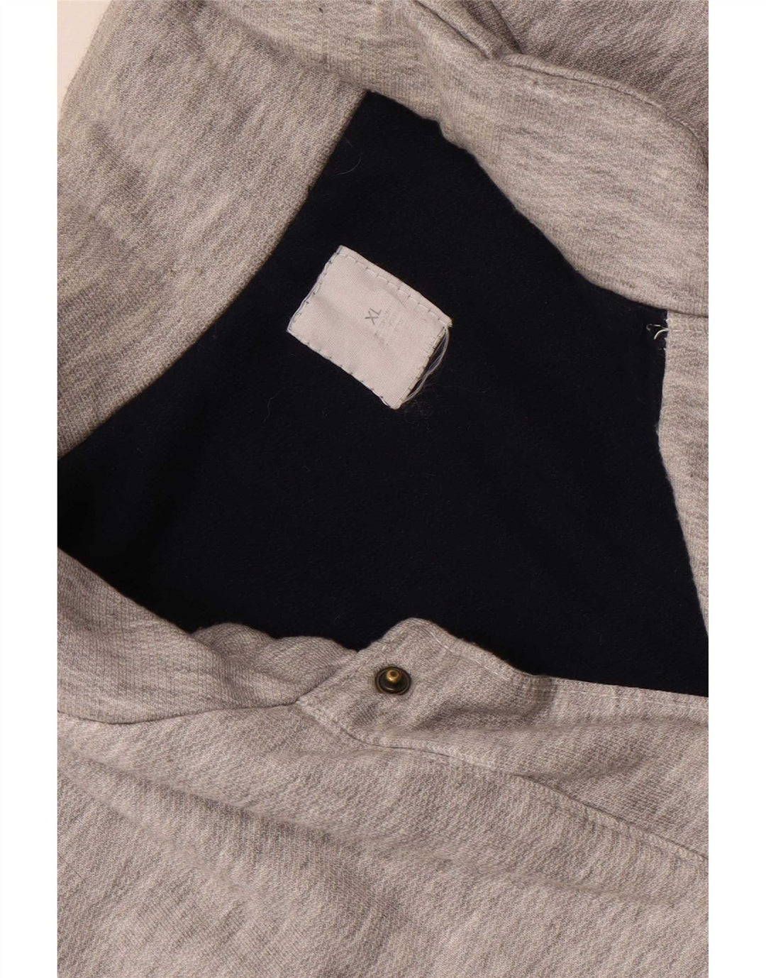 Jaqueta superior de agasalho masculino vintage sem mangas XL cinza salpicado