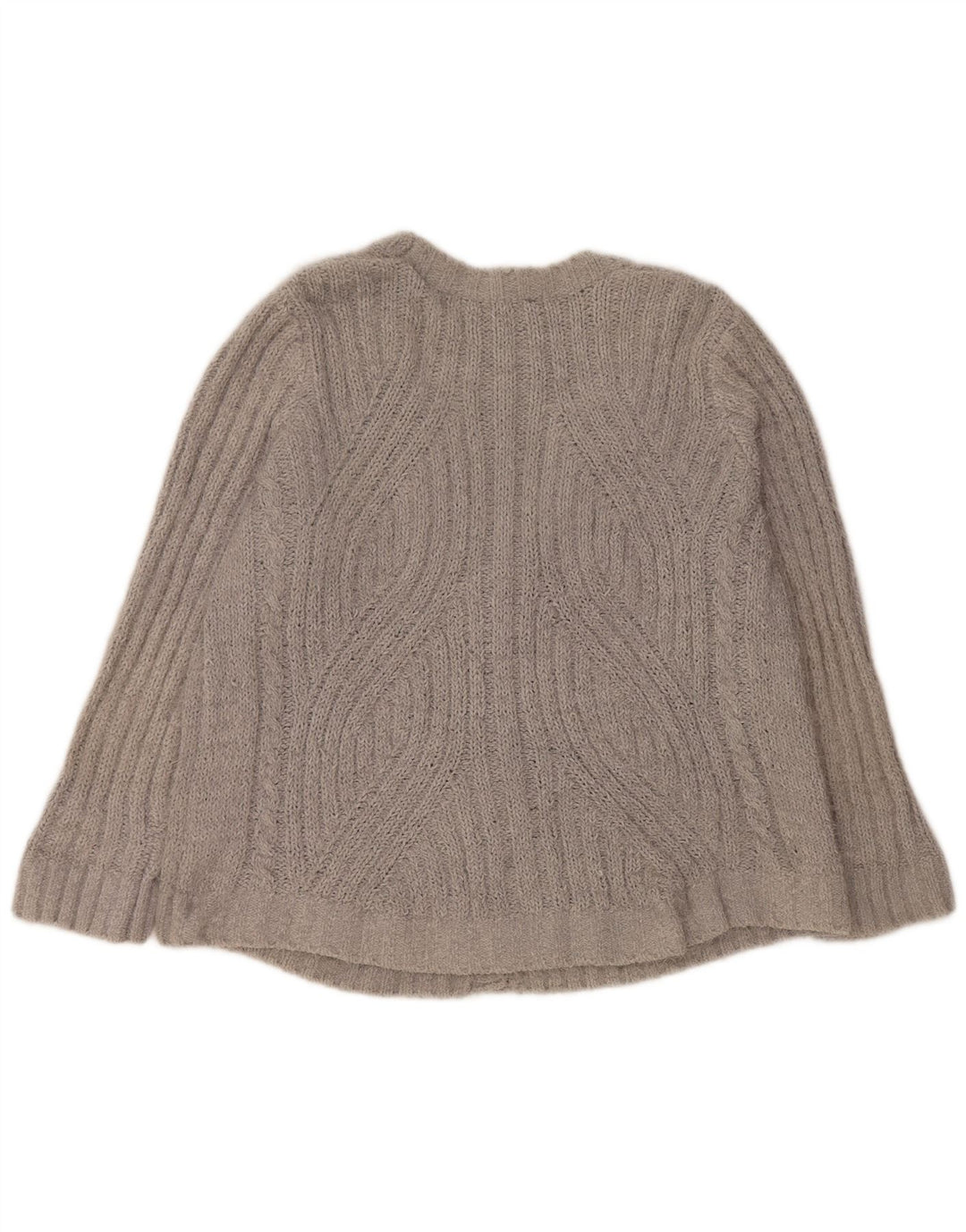 Suéter cardigã feminino grande Marks & Spencer UK 18 XL cinza poliéster