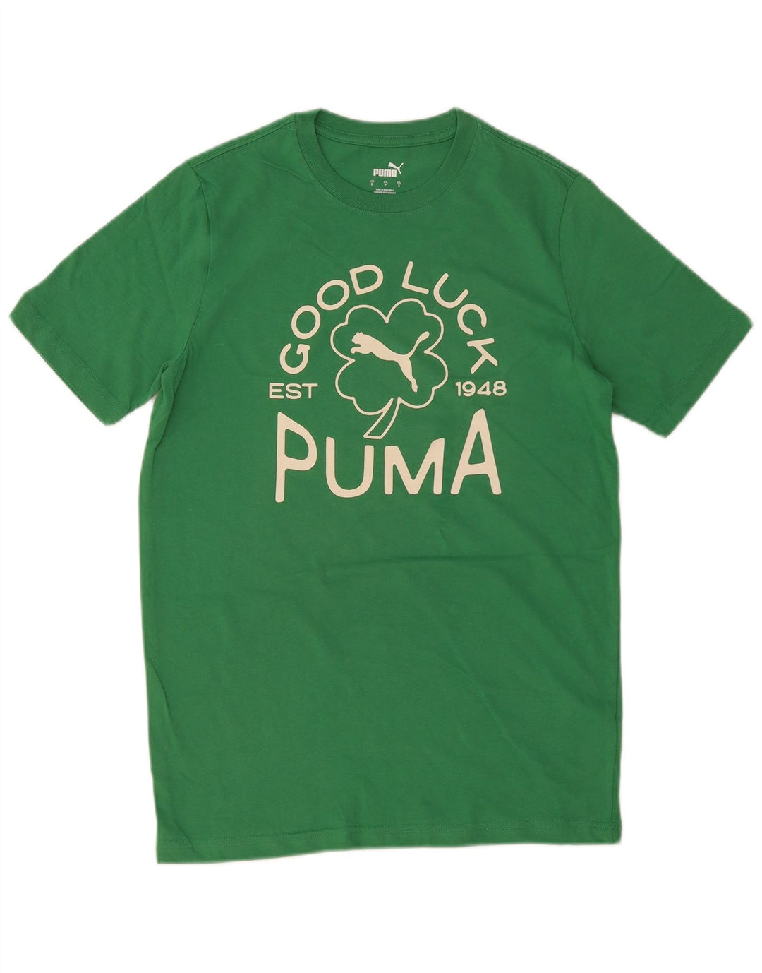 Puma Camiseta Masculina Graphic Top Pequeno Algodão Verde