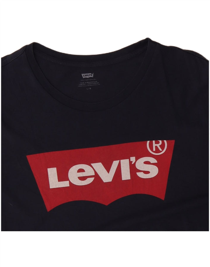 Camiseta gráfica masculina LEVI'S grande algodão azul marinho
