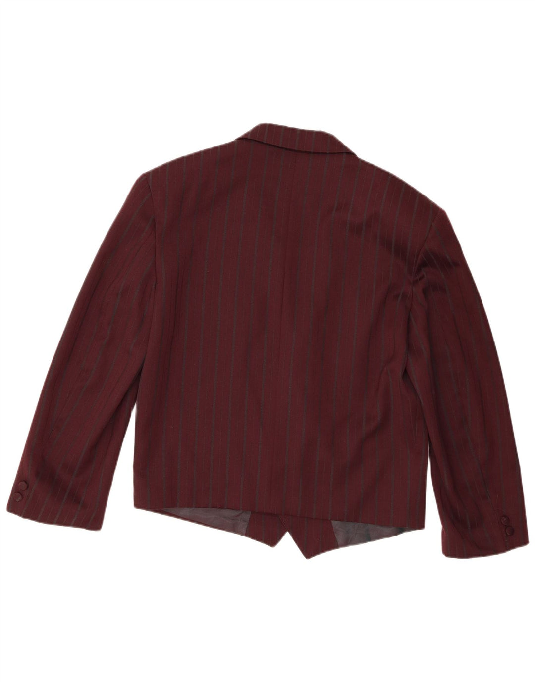 Jaqueta blazer feminina vintage com botões duplos IT 48 XL Borgonha Pinstripe