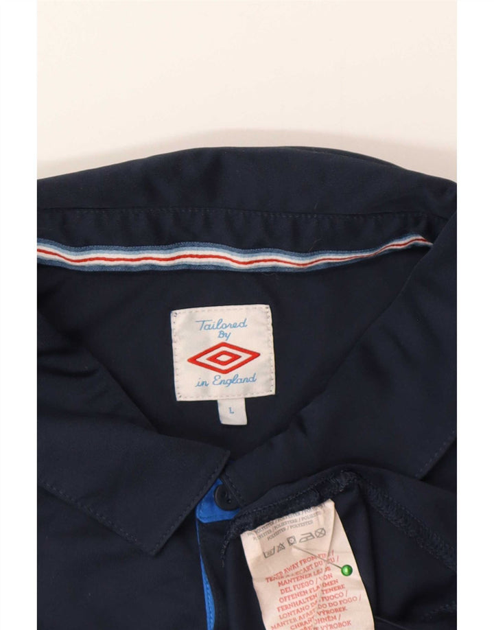 Camisa polo masculina Umbro grande azul marinho poliéster esportivo