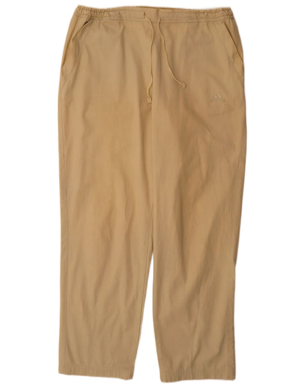 Adidas Mens Straight Chino Calças W40 L32 Algodão Bege