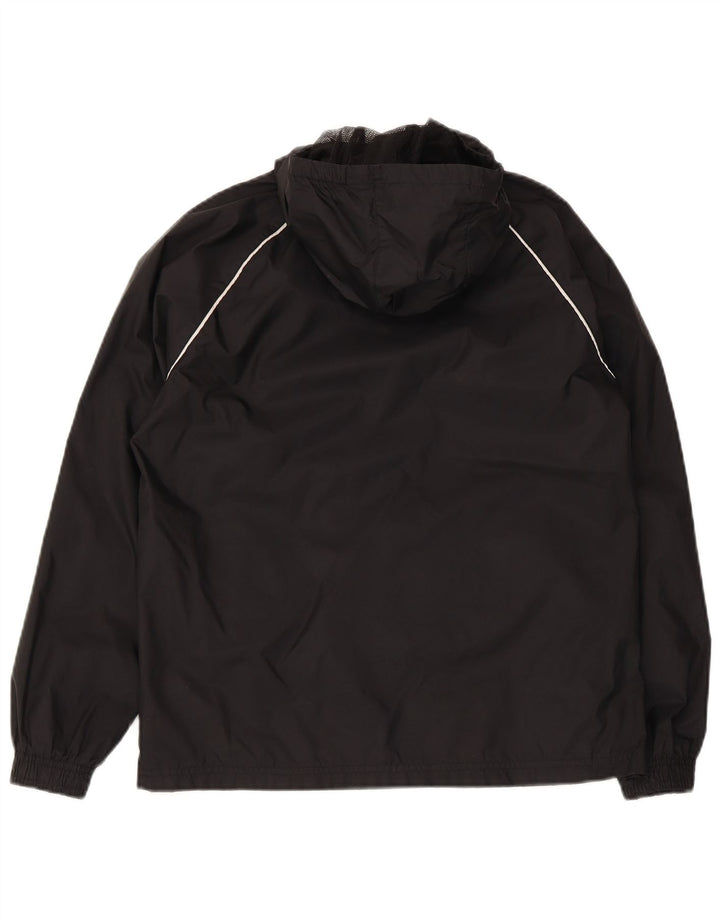 Casaco de chuva com capuz Adidas Boys 11-12 anos preto poliéster