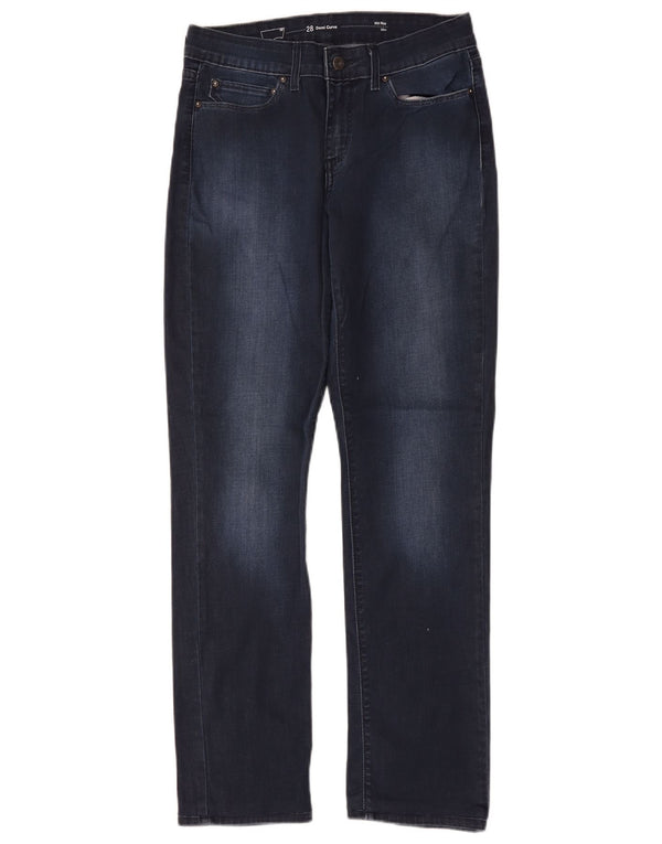 Levi's Womens Demi Curve Mid Rise Slim Jeans W28 L30 Navy Blue Cotton