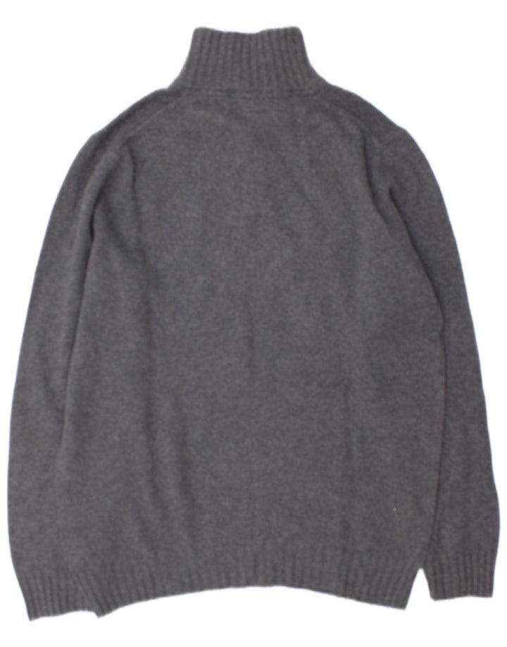 Suéter masculino North Sails com gola e botão 2XL lã cinza