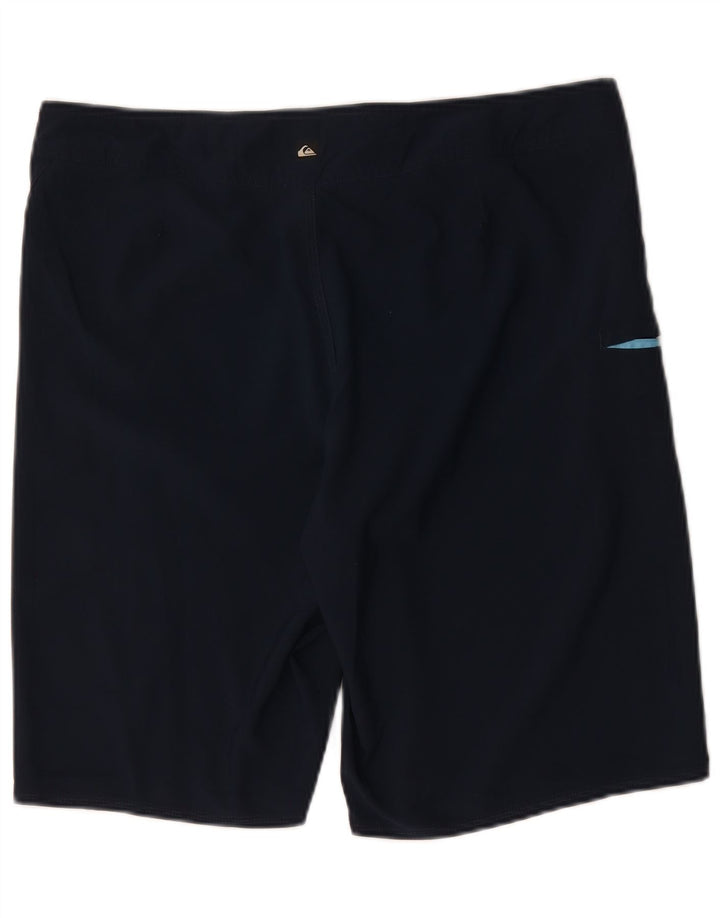 Shorts de natação masculino Quiksilver grande poliéster azul marinho