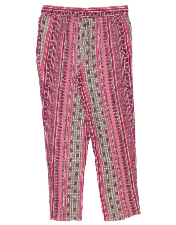 Calça Chino Feminina Marks & Spencer Reino Unido 14 Grande W34 L29 Rosa Floral