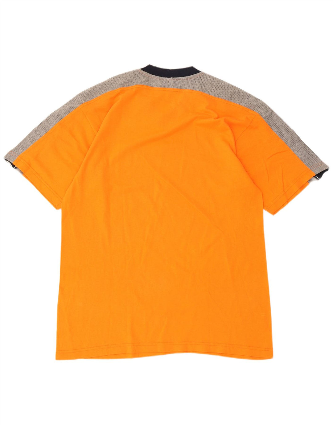 Camiseta masculina estampada Champion grande bloco colorido laranja