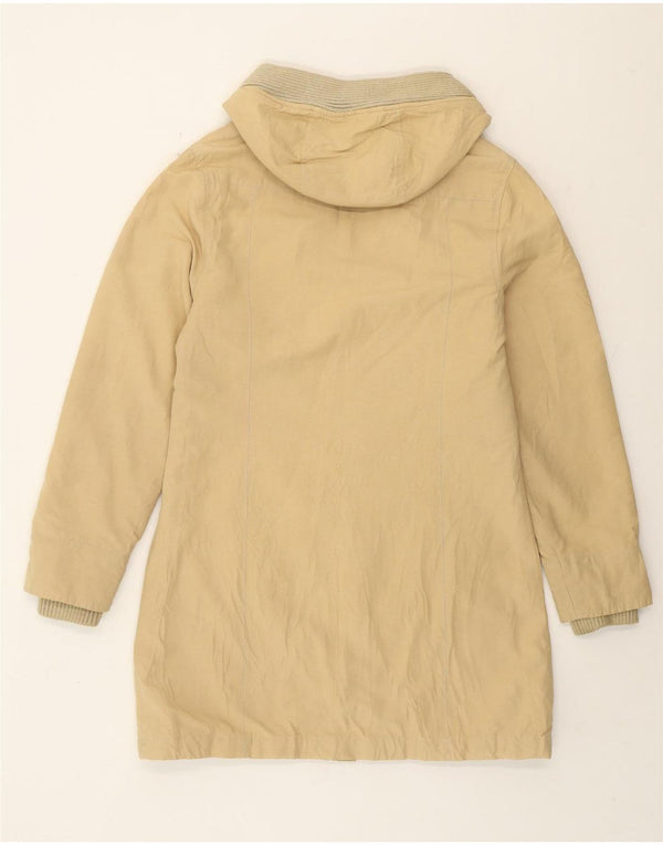 Jaqueta Parka feminina com capuz Rifle UK 14 poliéster bege médio