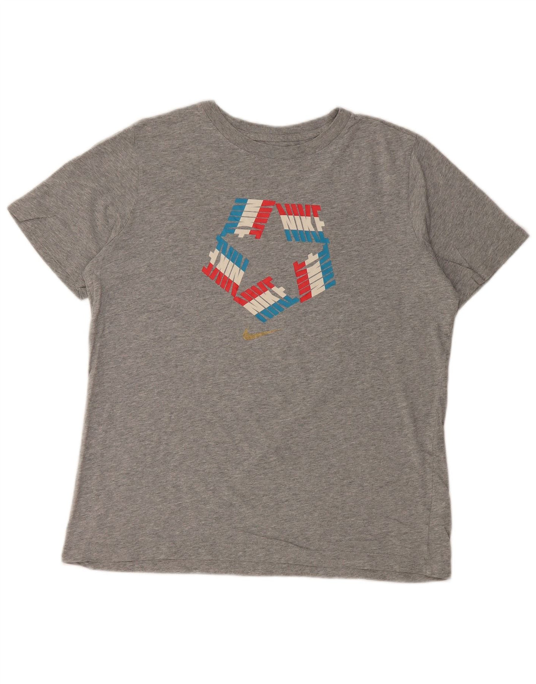 Camiseta feminina NIKE Standard Fit Graphic UK 18 XL cinza algodão