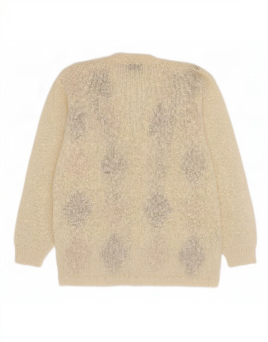 Cardigã feminino Gitam IT 50 XL Off White Argyle/Diamond Mohair