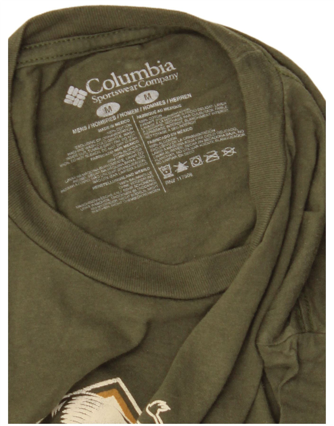 Camiseta Columbia Masculina Graphic Top Médio Algodão Verde