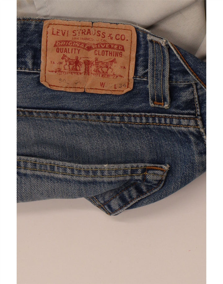 Calça jeans reta padrão masculina Levi's W32 L34 azul