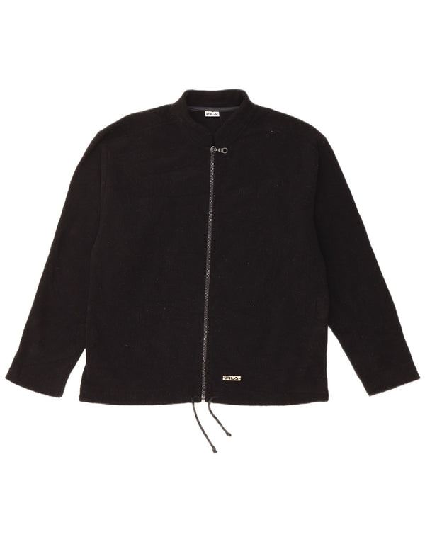 Fila Womens Fleece Jacket UK 16 Large Black Polyester