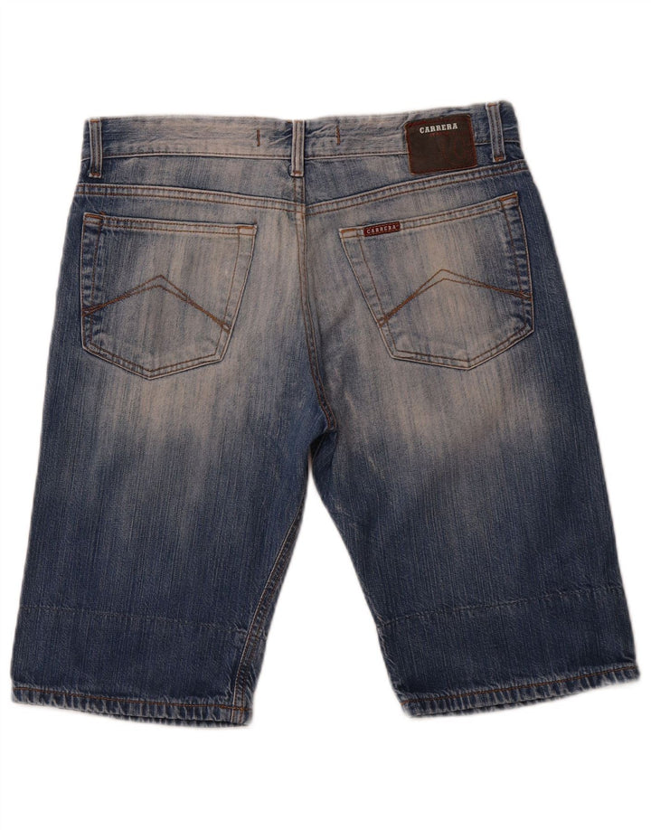 Shorts jeans masculinos desgastados CARRERA IT 48 médio W33 algodão azul
